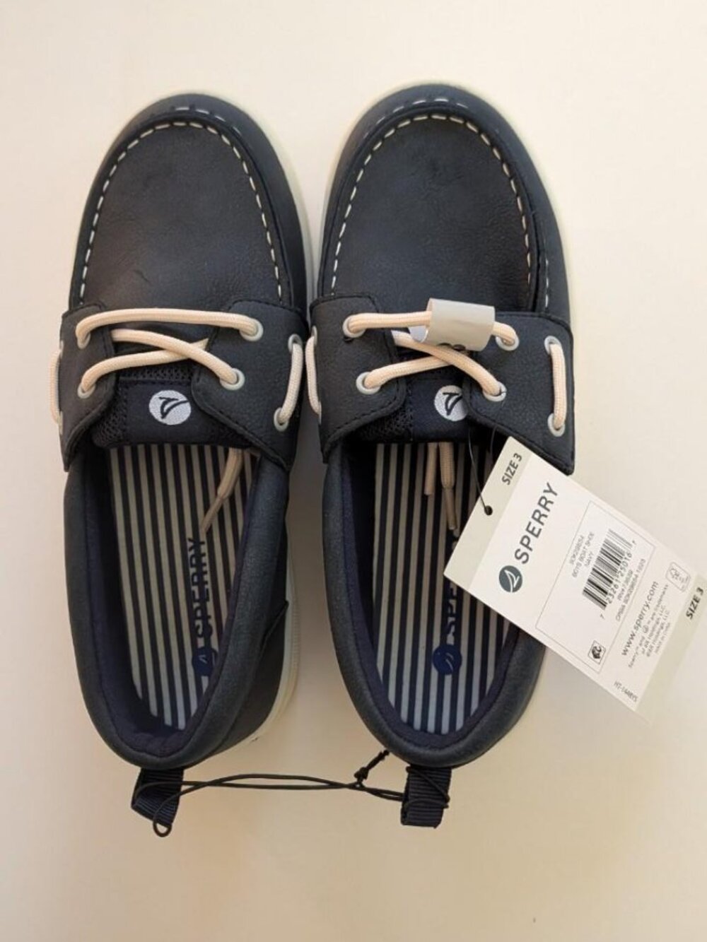 Sperry Boys Banyan Boat Shoe, Blue Nubuck PU Size 1, 2 & 3 - New w/ Tag